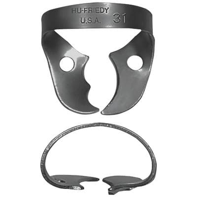 Hu-Friedy Black Line Rubber Dam Clamp #31, Wingless, Upper Left Molar, RDCM31X thumbnail 7
