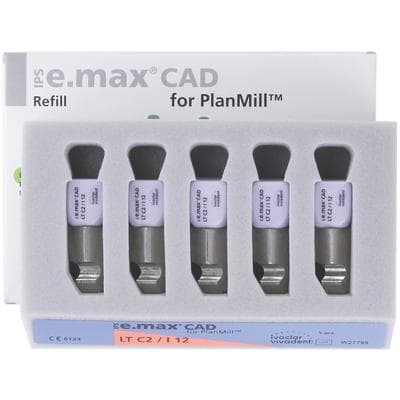 IPS e.max CAD PlanMill LT I12 C2 Lithium Disilicate Milling Blocks, Low Translucency, Shade C2, 5/Box thumbnail 11