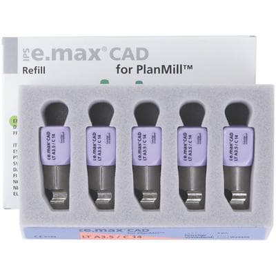 IPS e.max CAD LT Milling Blocks for PlanMill, Low Translucency, Shade A3.5, Size C14, 5/Box thumbnail 11