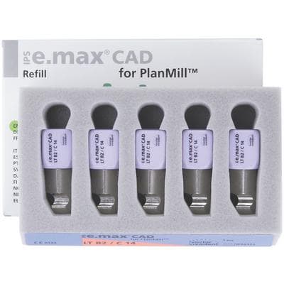 IPS e.max CAD PlanMill Blocks, Low Translucency (LT), Shade B2, Size C14, 5/Box thumbnail 11