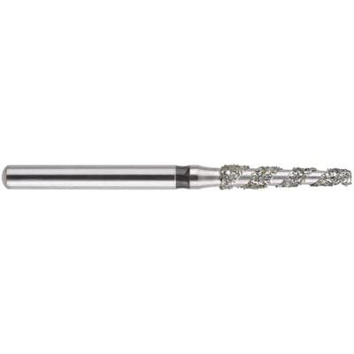 Midwest Once® Helical Single Use Diamond Bur – FG, Super Coarse, Flat End Taper, #846-016, 0.6 mm Diameter, 1.6 mm Length, 25/Pkg thumbnail 2