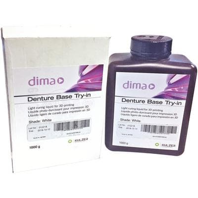 dima Print Denture Base Try-In Material, White, 1000 g Bottle, 66081666 thumbnail 3
