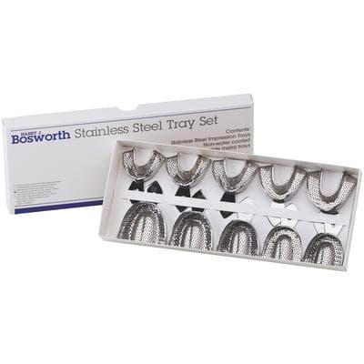 Keystone #108 Stainless Steel Impression Trays, Pedo/Ortho, Perforated, Upper/Lower Set of 8 thumbnail 5