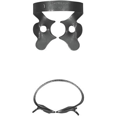 Hu-Friedy Black Line Rubber Dam Clamp, #1, Winged, Upper Premolar/Bicuspid, RDCM1X thumbnail 7