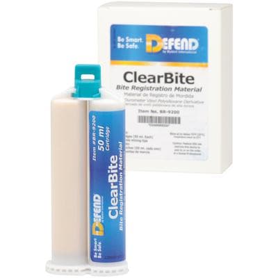 Defend ClearBite Bite Registration Material, Fast Set, Unflavored, Clear, 2 x 50 mL Cartridges, BR-9200 thumbnail 11