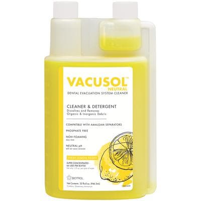 Vacusol Neutral Concentrate Evacuation Line Cleaner, 32 oz Bottle, ED900CS thumbnail 9