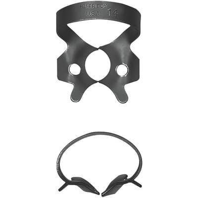 Hu-Friedy Black Line Rubber Dam Clamp #14, Winged Molar, RDCM14X thumbnail 8