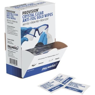 ProVision Crystal Clear Anti-Fog Solo Wipes, 8" x 5", Individually Wrapped, 100/Box, 3534S thumbnail 12