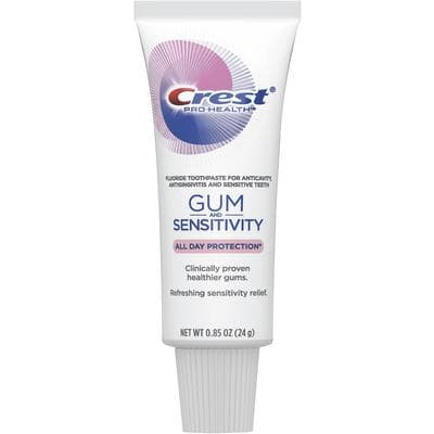 Crest Pro-Health Sensitive & Gum Toothpaste, Mint, 0.85 oz Tube, 36/Box, 80357575/80777585/80853875 thumbnail 7