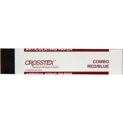Crosstex Red/Blue Articulating Paper, Thin, 0.0028" (71 Microns), Straight, 12 Sheets/Book, 12 Books/Box, TPBR thumbnail 14