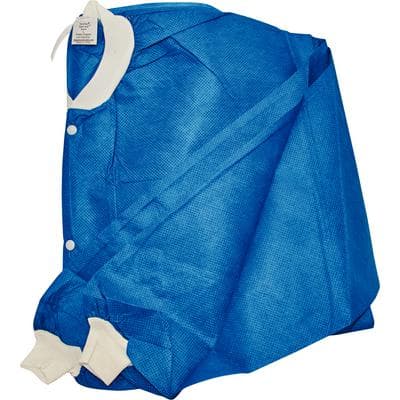 Extra-Safe Hip Length Lab Jacket, Deep Sea Blue, Large, Latex-Free, AAMI Level 3, 3-Layer SMS, 10/Pk thumbnail 4