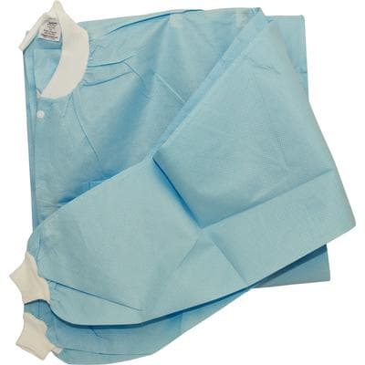 Extra-Safe Sky Blue Lab Coat, XX-Large, AAMI Level 3, Latex-Free, Knee Length, 10/Pack, 3660SB2XL thumbnail 7