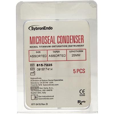 PacMac Engine-Driven NiTi Condensers, Assorted, 25mm, .04 Taper, 5/Pk, 815-7225 thumbnail 5