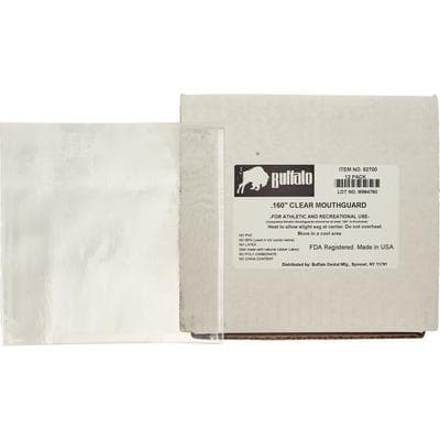 Buffalo Dental Mouthguard Material, Clear EVA Sheets, 0.160" x 5" x 5", Box of 12, 62700 thumbnail 14