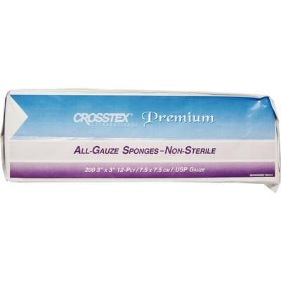 Crosstex All-Gauze Premium Non-Sterile Sponges, 3" x 3", 12-Ply, 4000/Case, ENC312 thumbnail 8