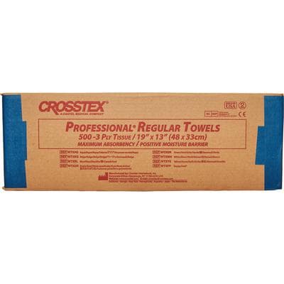 Crosstex Professional Regular Patient Towels, 3-Ply Tissue, 19" x 13", Blue, 500/Case, WTXBL thumbnail 11
