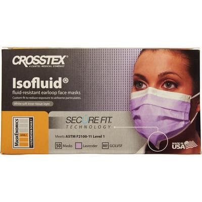 Isofluid SecureFit Earloop Surgical Face Mask, ASTM Level 1, Lavender, One Size Fits Most, 50/Box, GCILVSF thumbnail 20
