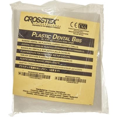 Crosstex White Plastic Patient Barrier Apron, Ankle Length, 36" x 54", NP5WH thumbnail 5