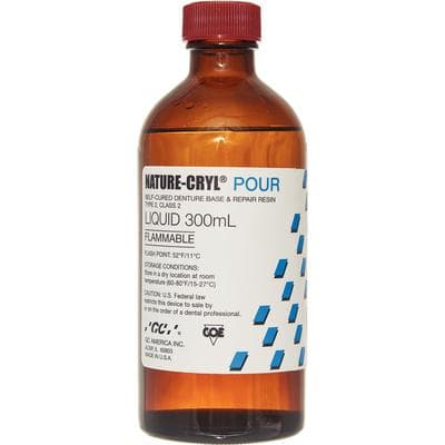 Nature-Cryl Pour Liquid Denture Resin, Acrylic Pour Base & Repair, Self Cure, 300 mL Bottle, 349831 thumbnail 9