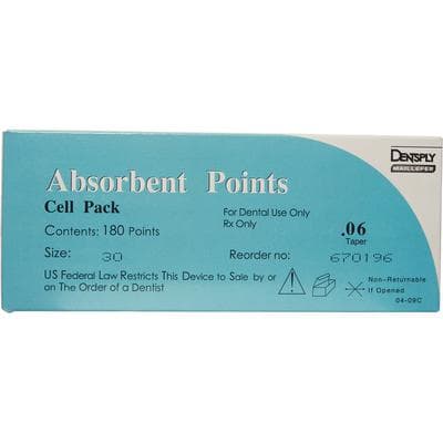 Dentsply Maillefer Absorbent Paper Points, #30, .06 Taper, Blue, Cell Pack, 180/Pk, 670196 thumbnail 14