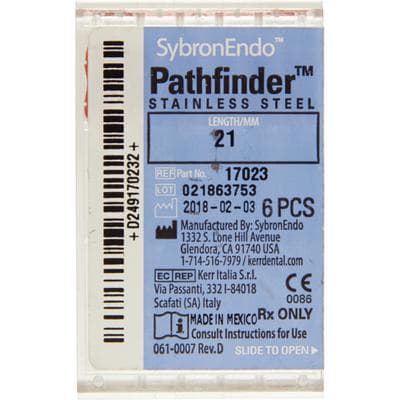 Kerr Pathfinder Stainless Steel Endodontic Hand Files, 21 mm, Approx. Size #7, Orange, 6/Pkg, 17023 thumbnail 22