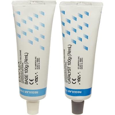 GC America Exaflex Regular Body Hydrophilic VPS Impression Material, Blue, Clinic Package, 20 Base + 20 Catalyst Tubes (74 mL each), 138020 thumbnail 10