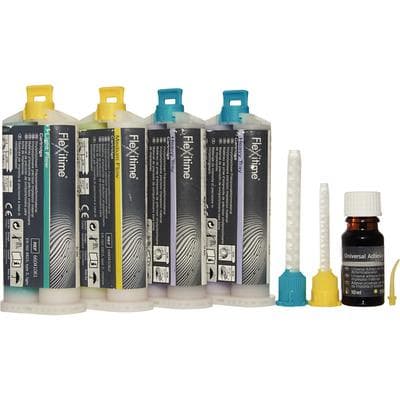 Flexitime VPS Impression Material Heavy Tray Trial Kit, Light & Medium Flow, Automix, 2x50 mL Heavy Tray + 1x50 mL Light + 1x50 mL Medium, 18 Mixing Tips, 12 Intraoral Tips, Tray Adhesive thumbnail 7