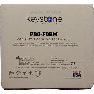 Pro-Form Soft EVA Vacuum Forming Tray Material, Clear, 0.120" (3 mm), 5" x 5" Sheets, 25/Pk, 9611240 thumbnail 14