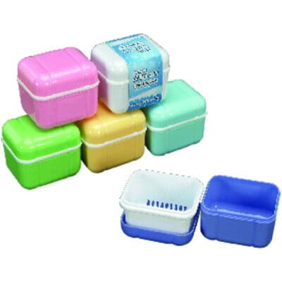 Plasdent Denture Carebath with Rinsing Basket, Assorted Colors, 12/Pack thumbnail 7