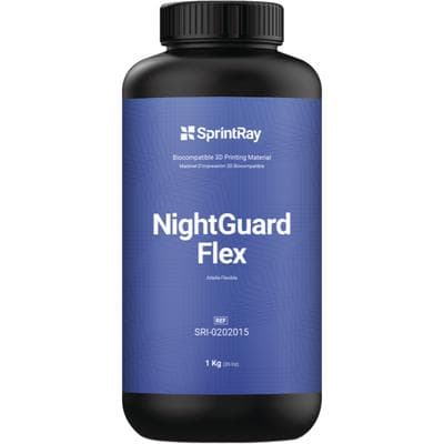 SprintRay NightGuard Flex 3D Printing Resin, Biocompatible, 1 kg Bottle, 1/Pk thumbnail 7