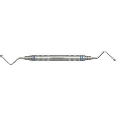 Nordent Miller #12 (Large) Double-Ended Surgical Curette, 4.5mm Wide Spoons, 22mm Reach, Stainless Steel DuraLite ColorRings Handle thumbnail 5