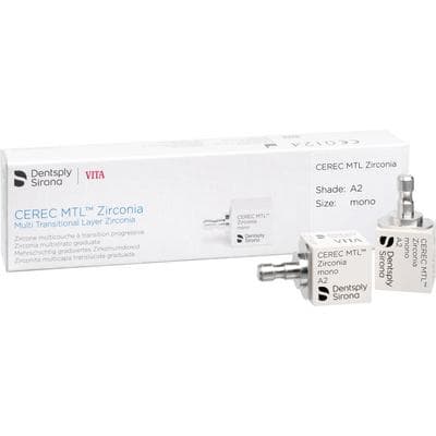 CEREC MTL Zirconia Mono Milling Blocks, Shade A1, 4/Box thumbnail 13