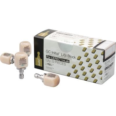 GC Initial LiSi Block 14 for CEREC, High Translucency, Shade A2, 5/Pack, 012928 thumbnail 11