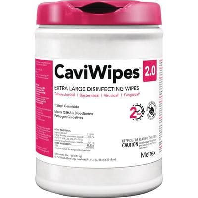 CaviWipes 2.0 XL Surface Disinfecting Wipes, Extra Large 9" x 12", 65 Wipes/Canister, 14-1150 thumbnail 5