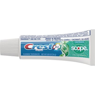 Crest Complete Whitening + Scope Outlast Toothpaste, Mint, 0.85 oz Tube, 72/Pkg, 83904137 thumbnail 8