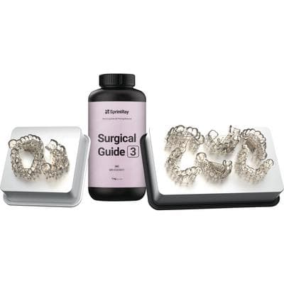 SprintRay Surgical Guide 3 Biocompatible 3D Printing Resin, Clear, 1 kg Bottle, 1/Pk thumbnail 7