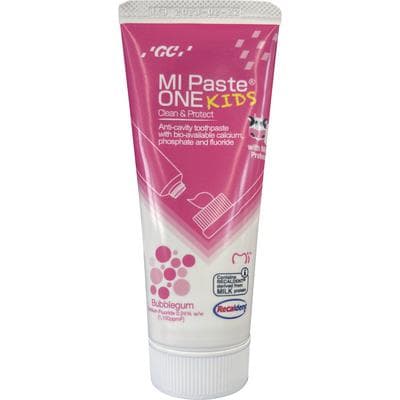 MI Paste ONE Kids Bubblegum Toothpaste, 0.2% Sodium Fluoride with RECALDENT (CPP-ACP), 46 g Tube, 10/Box, 437150 thumbnail 11