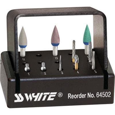 SS White Universal CAD/CAM Preparation & Finishing Kit, 10 Rotary Instruments with Autoclavable Metal Bur Block and Technique Guide thumbnail 5