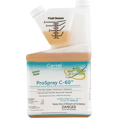 Spec Clean Concentrated Surface Disinfectant & Cleaner, Lemon Scent, 32 oz Concentrate, PSC60/32-1 thumbnail 2
