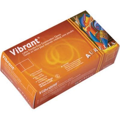 Aurelia Vibrant Powder-Free Latex Exam Gloves, Large, Textured, Chlorinated, 100/Box, 98228 thumbnail 3