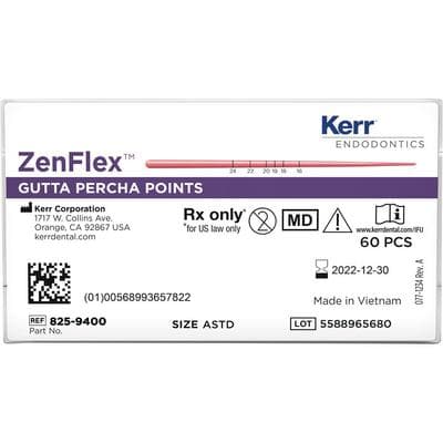ZenFlex Gutta Percha Points, .04 Taper, Size 25, Red, 50/Pk, 825-9425 thumbnail 8