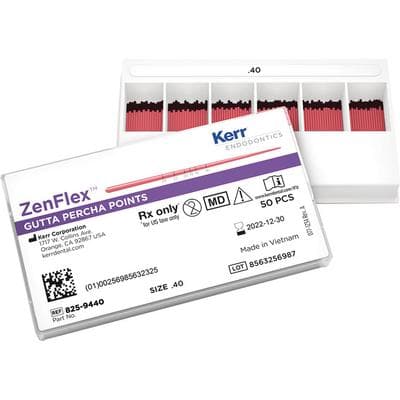 ZenFlex Gutta Percha Points, .06 Taper, Size #40, Black, 50/Pack, 825-9640 thumbnail 8