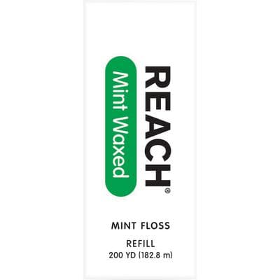 Reach Waxed Dental Floss Refill, Mint, 200 yd Spool, No Dispenser, 211896400 thumbnail 13