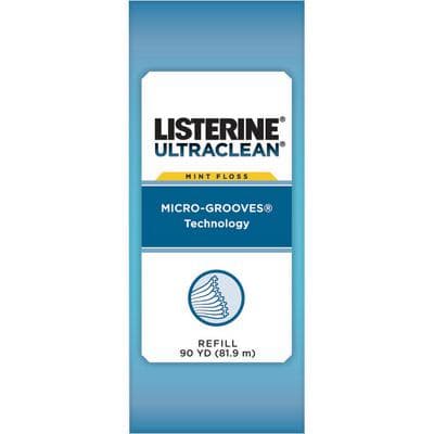 Listerine UltraClean Dental Floss, Mint, 90 yd Spool Refill, 523521700 thumbnail 11