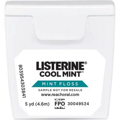 Listerine Cool Mint Dental Floss, Waxed, 5 yd, 144/Case, 523521600 thumbnail 11
