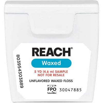 Reach Waxed Dental Floss, Unflavored, 5 yd Trial Size, 144/Case, 211896700 thumbnail 9