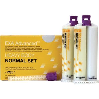 EXA Advanced VPS Impression Material, Heavy Body, Normal Set, 2 x 48mL Cartridges with 6 Mixing Tips, 137116 thumbnail 12