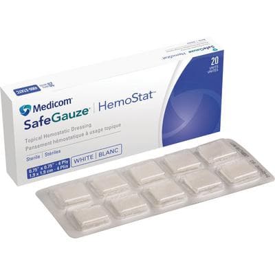 SafeGauze HemoStat Topical Hemostatic Dressing, 0.75" x 0.75", 4-Ply, 20/Box, 4900-STAT thumbnail 14