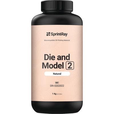 SprintRay Die & Model 2 3D Printing Resin, Natural, 1 kg Bottle thumbnail 11