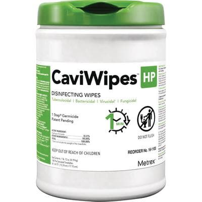 CaviWipes™ HP Surface Disinfectant Wipes, Hydrogen Peroxide, 6" x 6.75", 160/Canister, 16-1100 thumbnail 4
